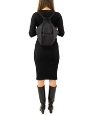 LESAC TRIO Sac &agrave; dos en cuir St. Cocco bleu noix de coco - Sacs pour Femme - 6