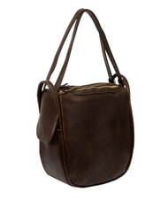 LESAC TRIO Sac &agrave; dos en cuir nappa caf&eacute; - Sacs pour Femme - 3
