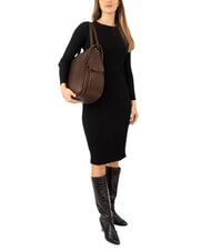 LESAC TRIO Sac &agrave; dos en cuir nappa caf&eacute; - Sacs pour Femme - 4