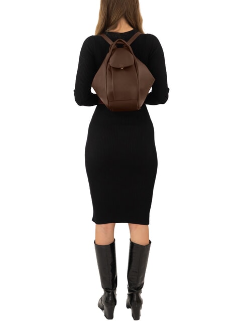 TRIO Sac &agrave; dos en cuir nappa caf&eacute; - Sacs pour Femme