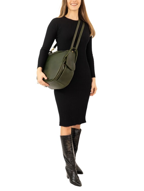 TRIO Sac &agrave; dos en cuir nappa vert - Sacs pour Femme