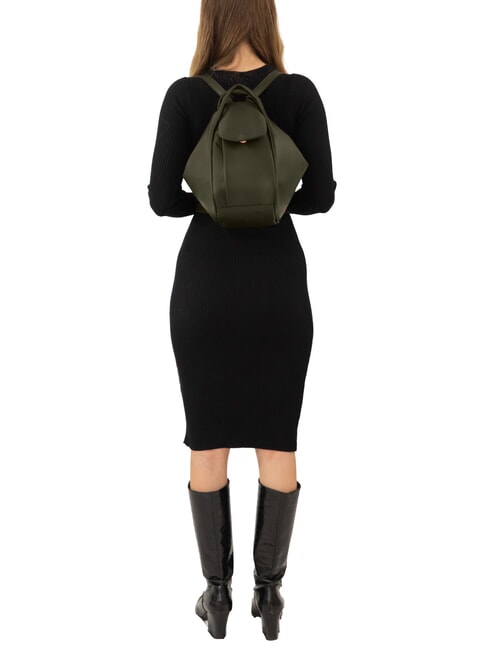 TRIO Sac &agrave; dos en cuir nappa vert - Sacs pour Femme