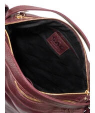 LESAC TRIO Sac &agrave; dos en cuir nappa bordeaux fonc&eacute; - Sacs pour Femme - 8