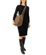 LESAC TRIO Sac &agrave; dos en cuir nappa tourterelle - Sacs pour Femme - 5