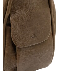 LESAC TRIO Sac &agrave; dos en cuir nappa tourterelle - Sacs pour Femme - 7