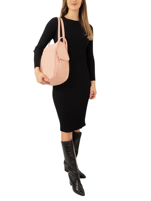 TRIO Sac &agrave; dos en cuir nappa saumon - Sacs pour Femme