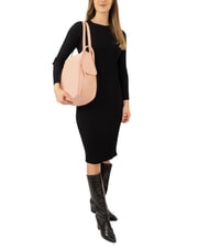 LESAC TRIO Sac &agrave; dos en cuir nappa saumon - Sacs pour Femme - 4