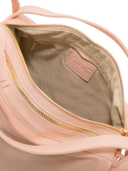 TRIO Sac &agrave; dos en cuir nappa saumon - Sacs pour Femme