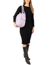 LESAC TRIO Sac &agrave; dos en cuir nappa lavande - Sacs pour Femme - 4