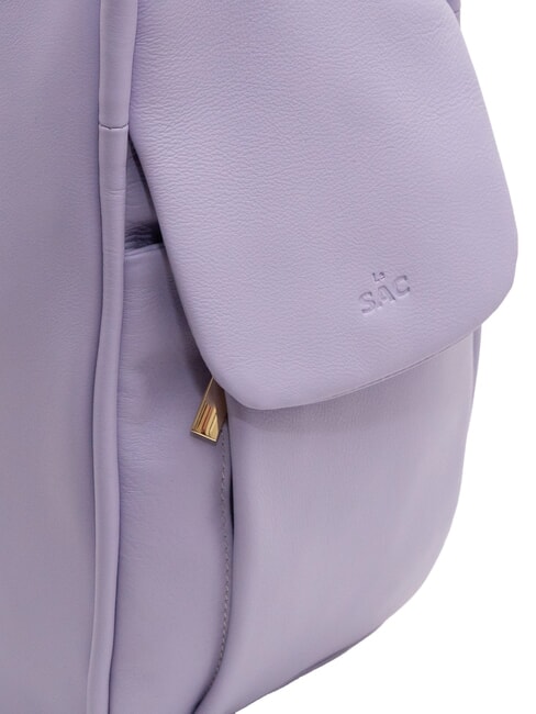 TRIO Sac &agrave; dos en cuir nappa lavande - Sacs pour Femme