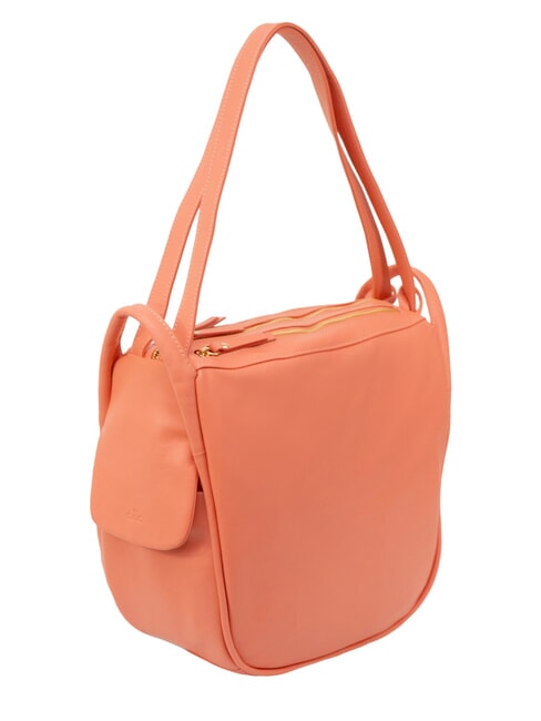 TRIO Sac &agrave; dos en cuir nappa corail - Sacs pour Femme
