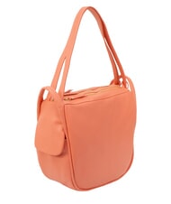 LESAC TRIO Sac &agrave; dos en cuir nappa corail - Sacs pour Femme - 3