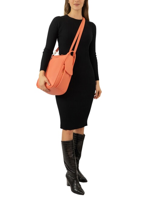 TRIO Sac &agrave; dos en cuir nappa corail - Sacs pour Femme