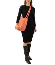 LESAC TRIO Sac &agrave; dos en cuir nappa corail - Sacs pour Femme - 5