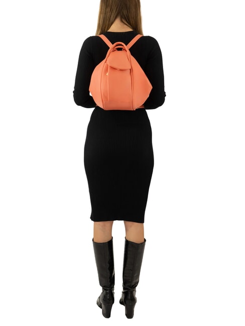 TRIO Sac &agrave; dos en cuir nappa corail - Sacs pour Femme