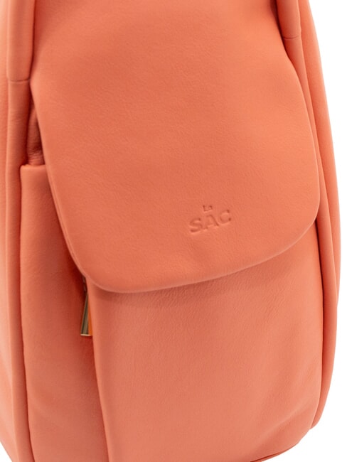 TRIO Sac &agrave; dos en cuir nappa corail - Sacs pour Femme