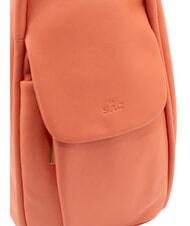 LESAC TRIO Sac &agrave; dos en cuir nappa corail - Sacs pour Femme - 7