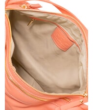 LESAC TRIO Sac &agrave; dos en cuir nappa corail - Sacs pour Femme - 8