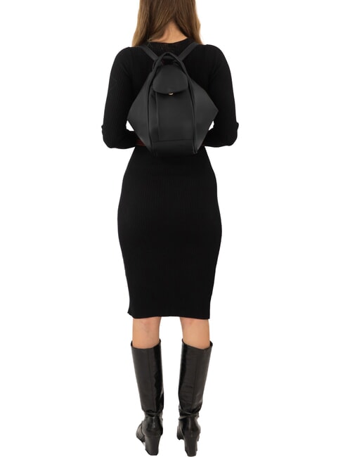 TRIO Sac &agrave; dos en cuir nappa noir - Sacs pour Femme