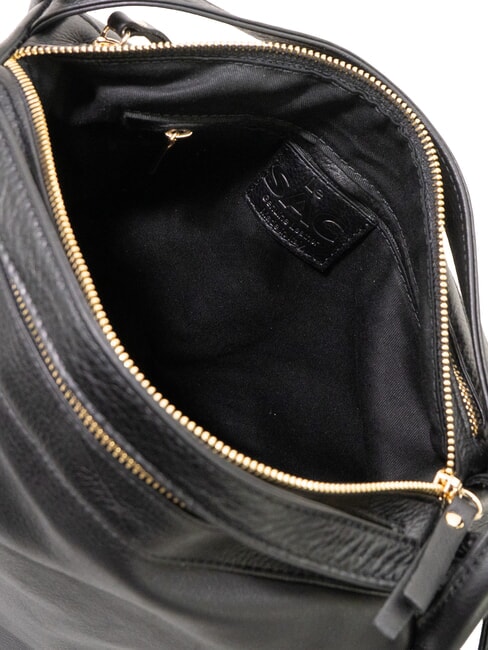 TRIO Sac &agrave; dos en cuir nappa noir - Sacs pour Femme