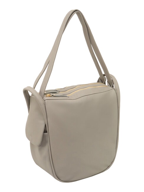 TRIO Sac &agrave; dos en cuir nappa gris - Sacs pour Femme