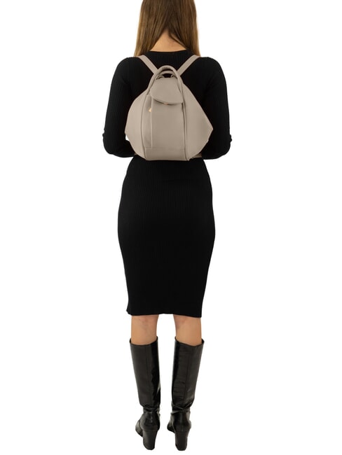 TRIO Sac &agrave; dos en cuir nappa gris - Sacs pour Femme