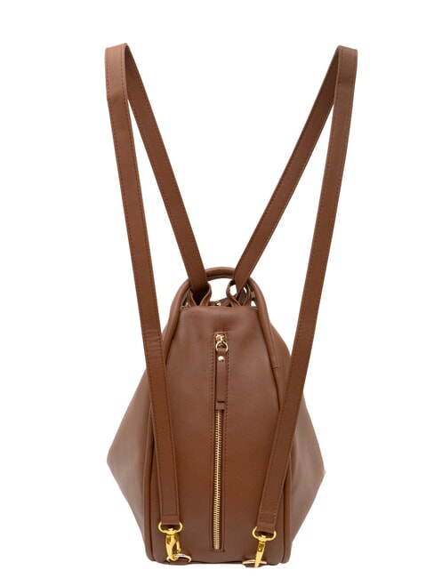TRIO Sac &agrave; dos en cuir nappa chocolat - Sacs pour Femme