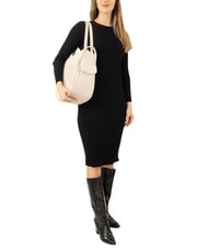 LESAC TRIO Sac &agrave; dos en cuir nappa rose poudr&eacute; - Sacs pour Femme - 4