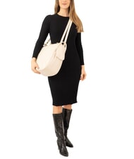 LESAC TRIO Sac &agrave; dos en cuir nappa rose poudr&eacute; - Sacs pour Femme - 5