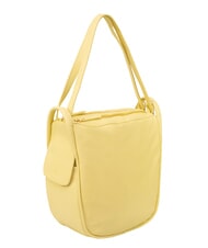 LESAC TRIO Sac &agrave; dos en cuir nappa jaune - Sacs pour Femme - 3