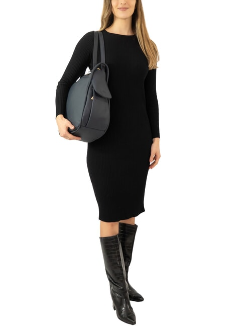 TRIO Sac &agrave; dos en cuir nappa bleu - Sacs pour Femme