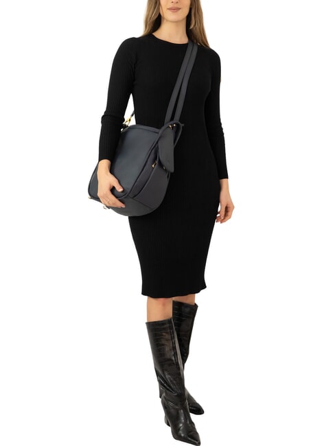 TRIO Sac &agrave; dos en cuir nappa bleu - Sacs pour Femme