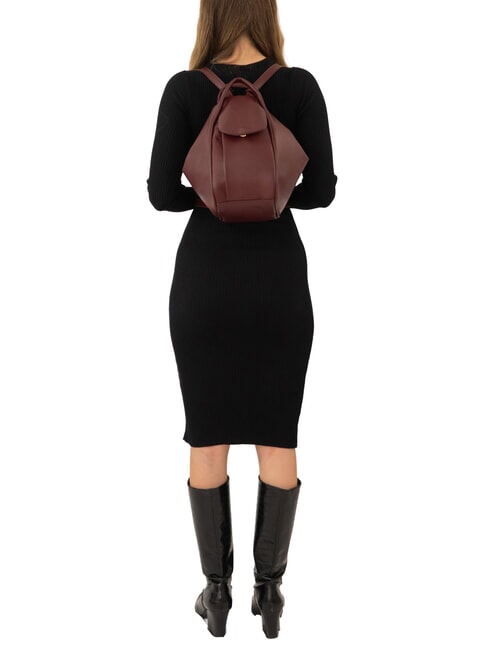 TRIO Sac &agrave; dos en cuir nappa raisin marc - Sacs pour Femme