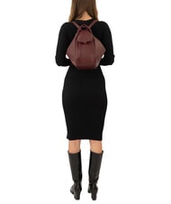 LESAC TRIO Sac &agrave; dos en cuir nappa raisin marc - Sacs pour Femme - 6