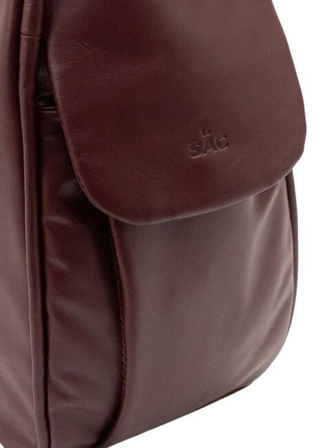 TRIO Sac &agrave; dos en cuir nappa raisin marc - Sacs pour Femme