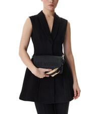 LOVE MOSCHINO SIGNATURE LOVE Sac bandouli&egrave;re &agrave; rabat Noir - Sacs pour Femme - 4