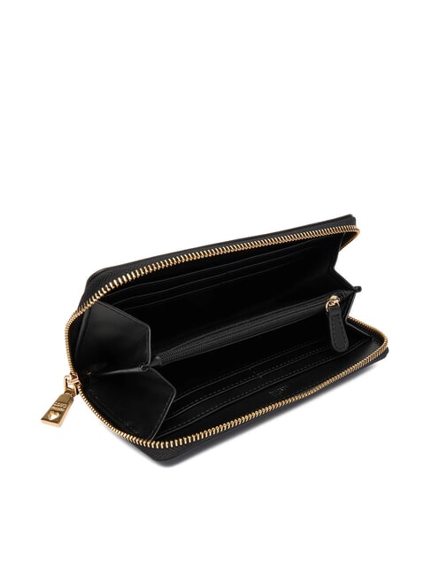 EMBOSSED Grand portefeuille zipp&eacute; Noir - Portefeuilles Femme