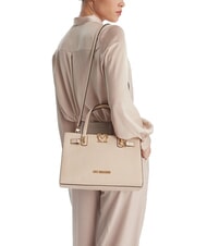 LOVE MOSCHINO SOFT SCULPT Sac &agrave; main avec bandouli&egrave;re Ivoire - Sacs pour Femme - 5