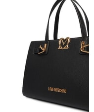 LOVE MOSCHINO SOFT SCULPT Sac &agrave; main avec bandouli&egrave;re Noir - Sacs pour Femme - 3