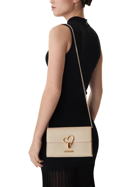 HEART TURNLOCK Petit sac bandouli&egrave;re Ivoire - Sacs pour Femme