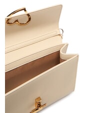 LOVE MOSCHINO HEART TURNLOCK Petit sac bandouli&egrave;re Ivoire - Sacs pour Femme - 6