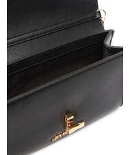 LOVE MOSCHINO HEART TURNLOCK Petit sac bandouli&egrave;re Noir - Sacs pour Femme - 5