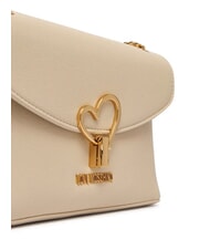 LOVE MOSCHINO HEART TURNLOCK Sac bandouli&egrave;re convertible Ivoire - Sacs pour Femme - 3