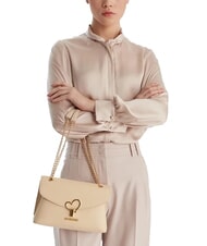 LOVE MOSCHINO HEART TURNLOCK Sac bandouli&egrave;re convertible Ivoire - Sacs pour Femme - 5