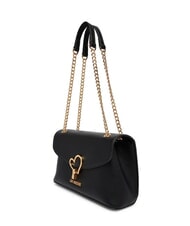 LOVE MOSCHINO HEART TURNLOCK Sac bandouli&egrave;re convertible Noir - Sacs pour Femme - 2