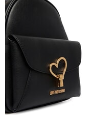 LOVE MOSCHINO HEART TURNLOCK Sac &agrave; dos avec poche Noir - Sacs pour Femme - 4