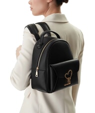 LOVE MOSCHINO HEART TURNLOCK Sac &agrave; dos avec poche Noir - Sacs pour Femme - 5