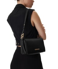 LOVE MOSCHINO JEWEL Sac bandouli&egrave;re &agrave; rabat Noir - Sacs pour Femme - 5