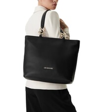 LOVE MOSCHINO JEWEL sac cabas &agrave; bandouli&egrave;re Noir - Sacs pour Femme - 5