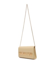 LOVE MOSCHINO SMART DAILY Pochette avec bandouli&egrave;re cha&icirc;ne beurre - Sacs pour Femme - 4
